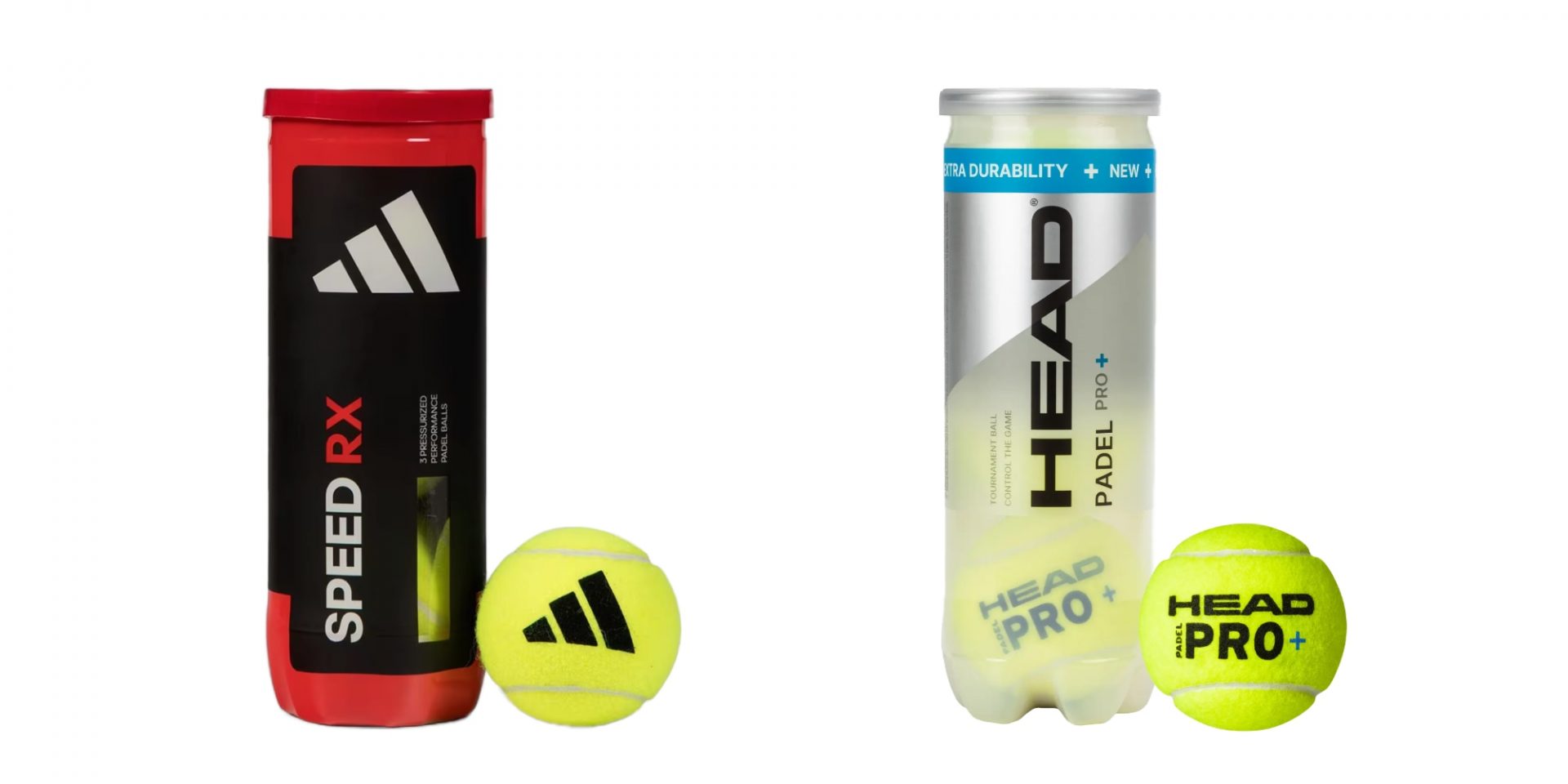 Links: adidas Speed RX | Rechts: HEAD Padel Pro+